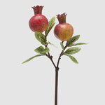 Искусственная ветка Гранат Sharoli Foglie 33 см красная