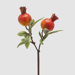 Искусственная ветка Гранат Sharoli Foglie 33 см оранжевая