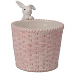 Декоративное кашпо Крошка Кролик 14*11 см розовое