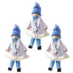 Елочная игрушка Девочка-Припевочка в голубом 13 см, 3 шт, подвеска