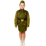 Детская военная форма Солдаточка люкс, рост 140-152 см