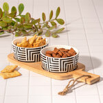 Набор для закусок Black and White 25*10 см, 3 предмета