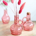 Стеклянная ваза-кувшин Milano 10 см розовая