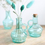 Стеклянная ваза-кувшин Milano 10 см голубая