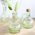 Стеклянная ваза-кувшин Milano 10 см зеленая