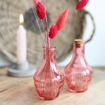 Стеклянная ваза-бутылка Milano 10 см розовая