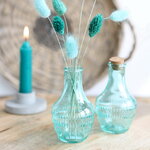 Стеклянная ваза-бутылка Milano 10 см голубая
