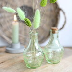 Стеклянная ваза-бутылка Milano 10 см зеленая