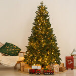 Искусственная елка с лампочками Барокко Премиум 240 см, теплые белые LED, ЛИТАЯ + ПВХ