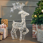 Светодиодный олень Нельсон 78 см, 120 теплых белых LED ламп, IP44