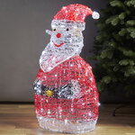 Светодиодный Санта Клаус - Волшебство Впереди! 90 см, 100 холодных белых LED ламп, IP44