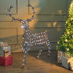 Светодиодный олень Бенни 146 см, 300 теплых/холодных белых LED ламп, IP44