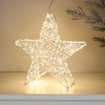 Cветодиодная звезда Торквато 30 см, 600 теплых белых микро LED ламп, IP44
