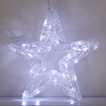 Cветодиодная звезда Селестия 50 см, 40 холодных белых LED ламп, на батарейках, IP44