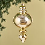 Елочная игрушка Сосулька Allegro 30 см золотая, пластик