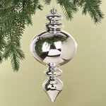 Елочная игрушка Сосулька Allegro 30 см серебряная, пластик