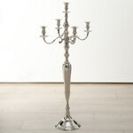 Подсвечник-канделябр на 5 свечей Victoria 105 см серебряный