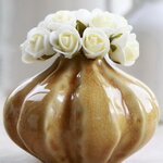 Искусственные розы для декора Lallita 2 см, 12 шт, кремовые
