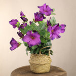 Искусственный цветок в горшке Petunia 35*20 см пурпурная