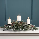 Подсвечник Bristle 76 см с шишками на 3 свечи, ЛЕСКА + ПВХ