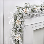 Хвойная гирлянда Colonial заснеженная 274*25 см, ЛИТАЯ + ЛЕСКА + ПВХ