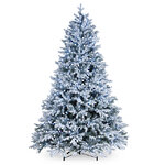 Искусственная елка с огоньками Гамильтон заснеженная 228 см, 750 теплых/холодных белых ламп, ЛИТАЯ + ПВХ