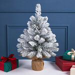 Елка настольная Брамптон заснеженная в мешочке 45 см, ЛИТАЯ 100%