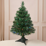 Оптоволоконная настольная елка Ночной Костер 61 см, батарейка, ПВХ