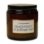 Декоративная ароматическая свеча Miradorre: Лемонграсс + Зеленый Чай 7 см, 9 часов горения