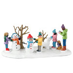 Композиция Детвора лепит снеговиков 17*8 см