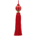 Елочная игрушка Кисть Рибрандо 27 см красная, подвеска
