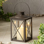 Декоративный подсвечник-фонарь Стюарт 20 см коричневый