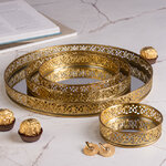 Набор декоративных зеркальных подносов Иллирика 10-28 см, 4 шт