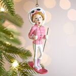 Елочная игрушка Дама на Монолыже 13 см, подвеска