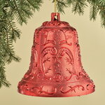 Елочная игрушка Колокольчик Tracery 20 см красный, подвеска
