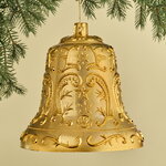 Елочная игрушка Колокольчик Tracery 20 см золотой, подвеска