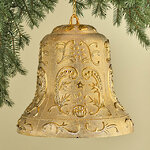 Елочная игрушка Колокольчик Tracery 25 см золотой, подвеска
