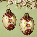 Елочные игрушки Яйца - Paderno Duniano 11 см, 2 шт, подвеска, стекло
