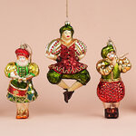 Набор стеклянных елочных игрушек Vignale Monferrato 18 см, 3 шт, подвеска