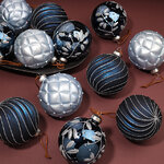 Коллекция стеклянных шаров Dalmine - Зимний Вечер 10 см, 12 шт