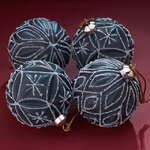 Набор стеклянных шаров Modello Smeraldo 10 см, 4 шт