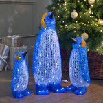 Набор светодиодных фигур Семейство Императорских Пингвинов 34-64 см, 144  холодных белых LED ламп, IP44