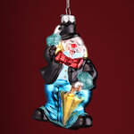 Стеклянная елочная игрушка Клоун - Цирковое Шоу 12 см, подвеска