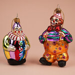 Набор стеклянных елочных игрушек Клоуны - Цирковое Шоу 11 см, 2 шт, подвеска