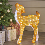 Светодиодный Олень Малышка Лана 77 см, 100 теплых белых LED ламп, акрил, IP44