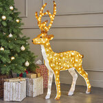 Светодиодный Олень Гард 118 см, 200 теплых белых LED ламп, акрил, IP44