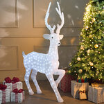 Светодиодный Олень Дартон 144 см, 300 холодных белых LED ламп, акрил, IP44