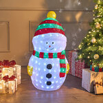 Светодиодная фигура Снеговичок Очаровашка 90 см, 200 холодных белых LED ламп, акрил, IP44