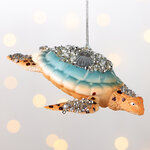 Стеклянная елочная игрушка Черепаха Изадора 13 см