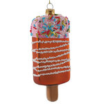 Стеклянная елочная игрушка Эскимо - Rainbow Sprinkle 14 см, подвеска